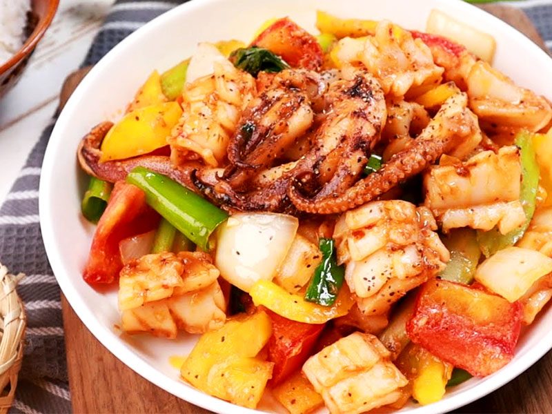 Mực nang xào chua ngọt